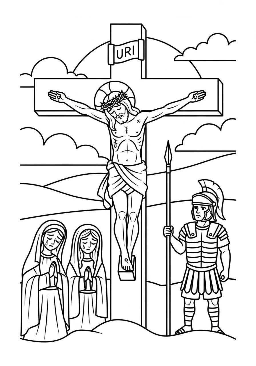 Crucifixion Coloring Pages 18 cute coloring pages Crucifixion 1