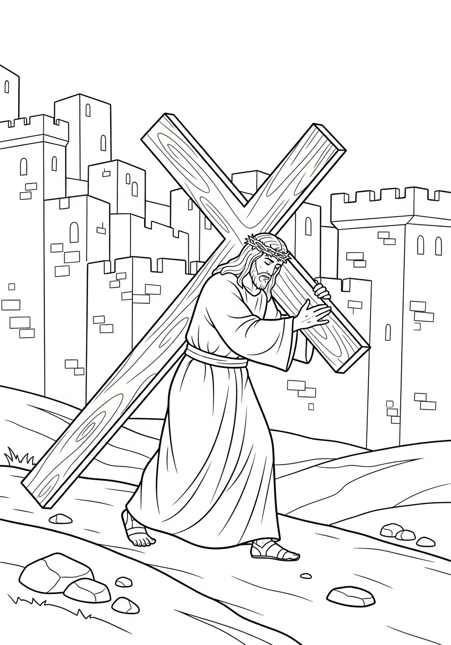 Crucifixion Coloring Pages 2 Crucifixion coloring pages for adults easy