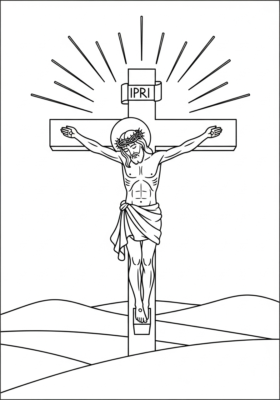 Crucifixion Coloring Pages 4 free Crucifixion coloring pages for kids
