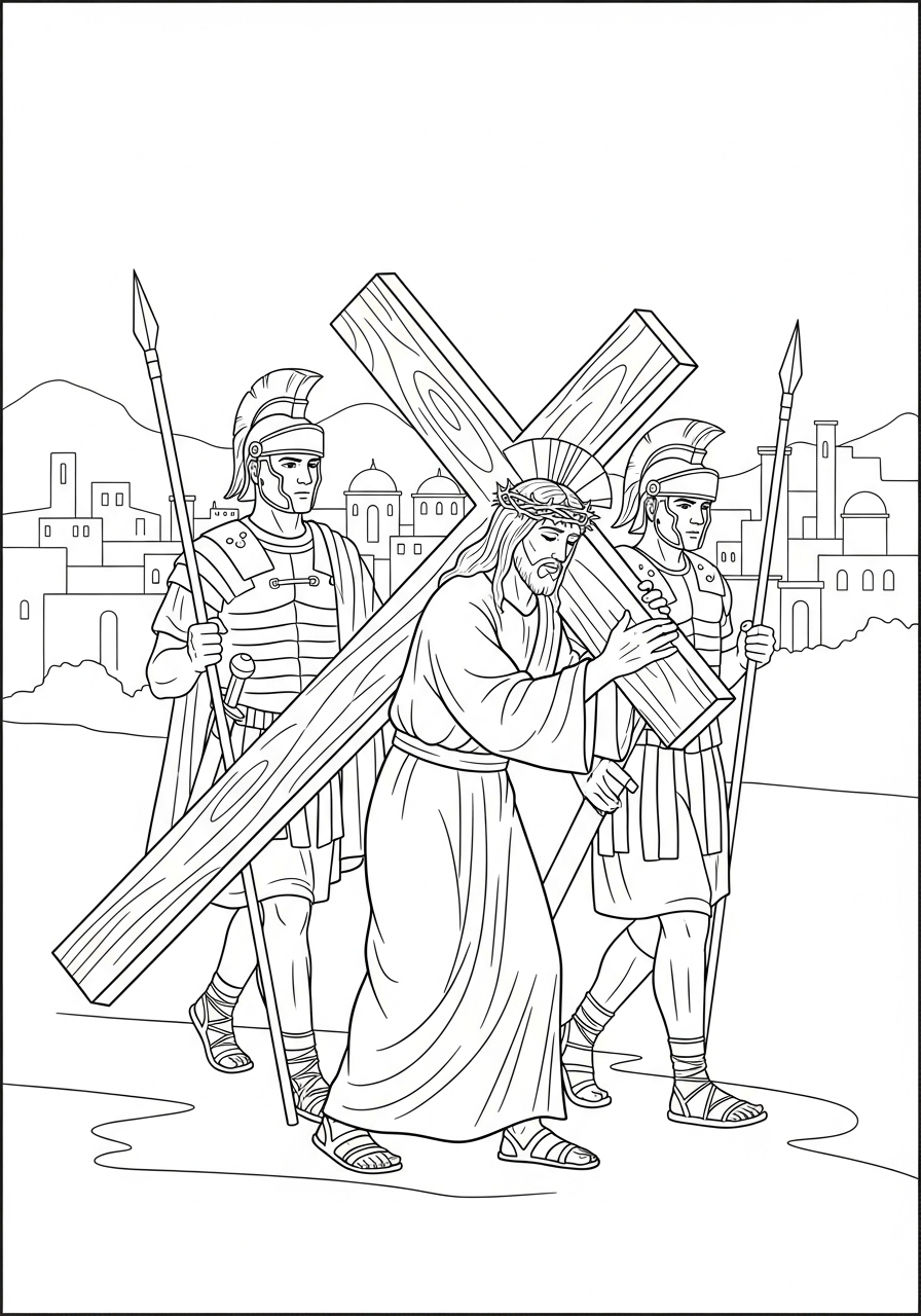 Crucifixion Coloring Pages 8 free printable Crucifixion coloring pages for adults