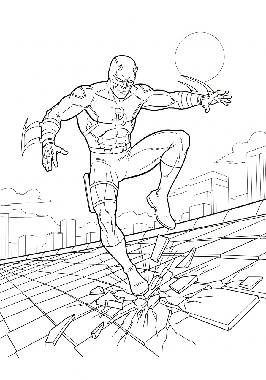 Daredevil decorations coloring pages