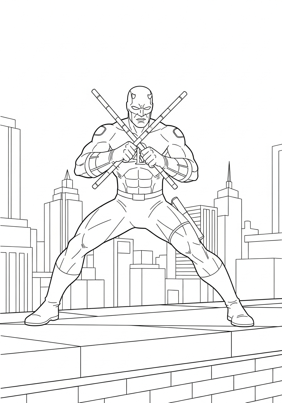 adult coloring pages Daredevil