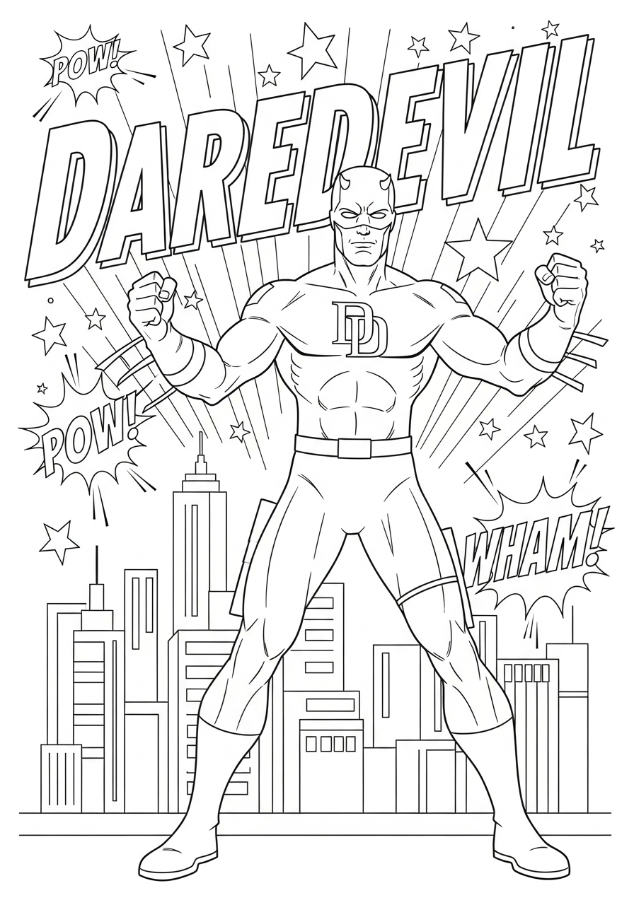 Daredevil free coloring pages