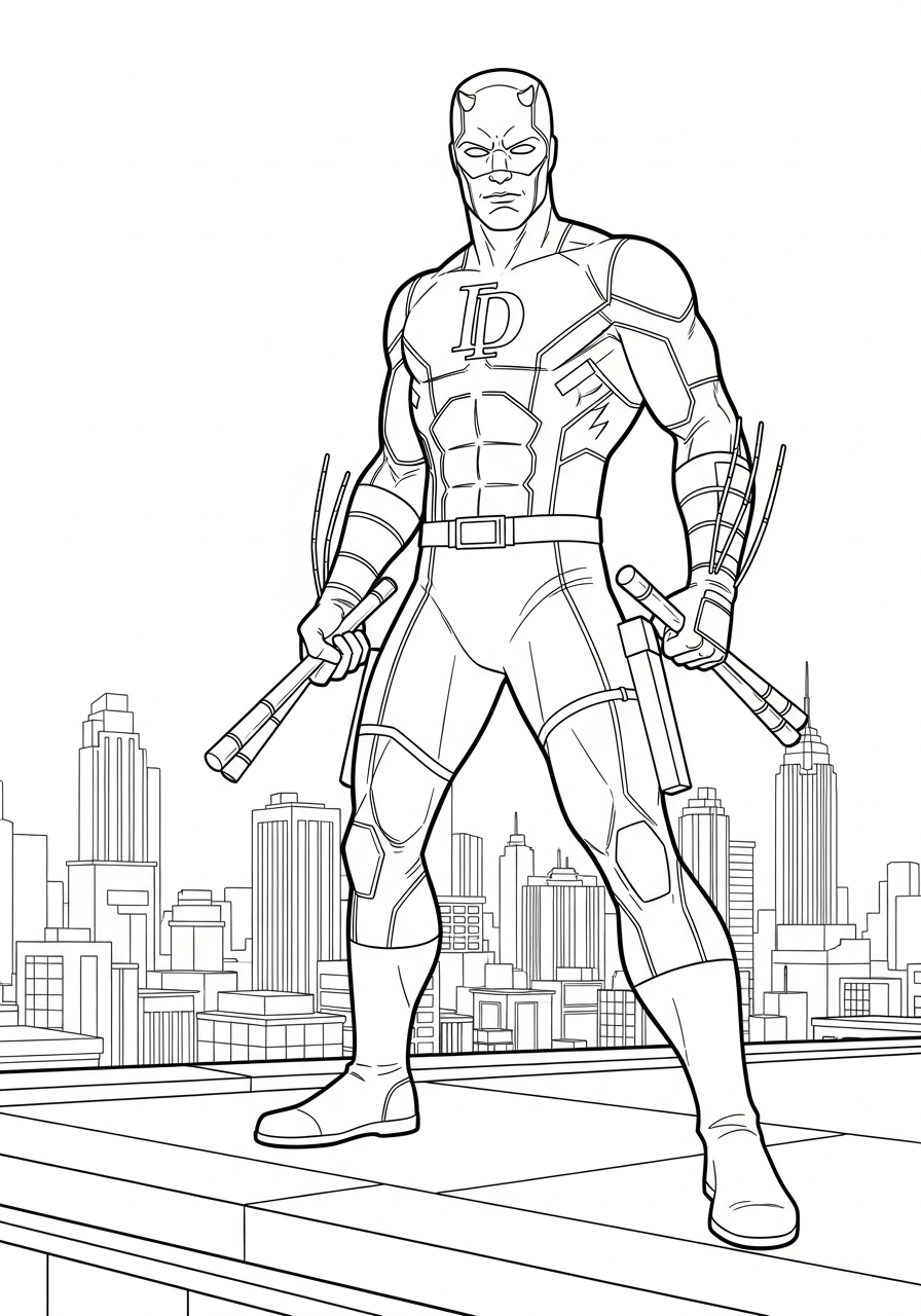 Daredevil coloring pages for adults