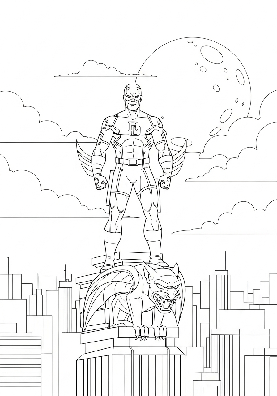 coloring pages printable Daredevil