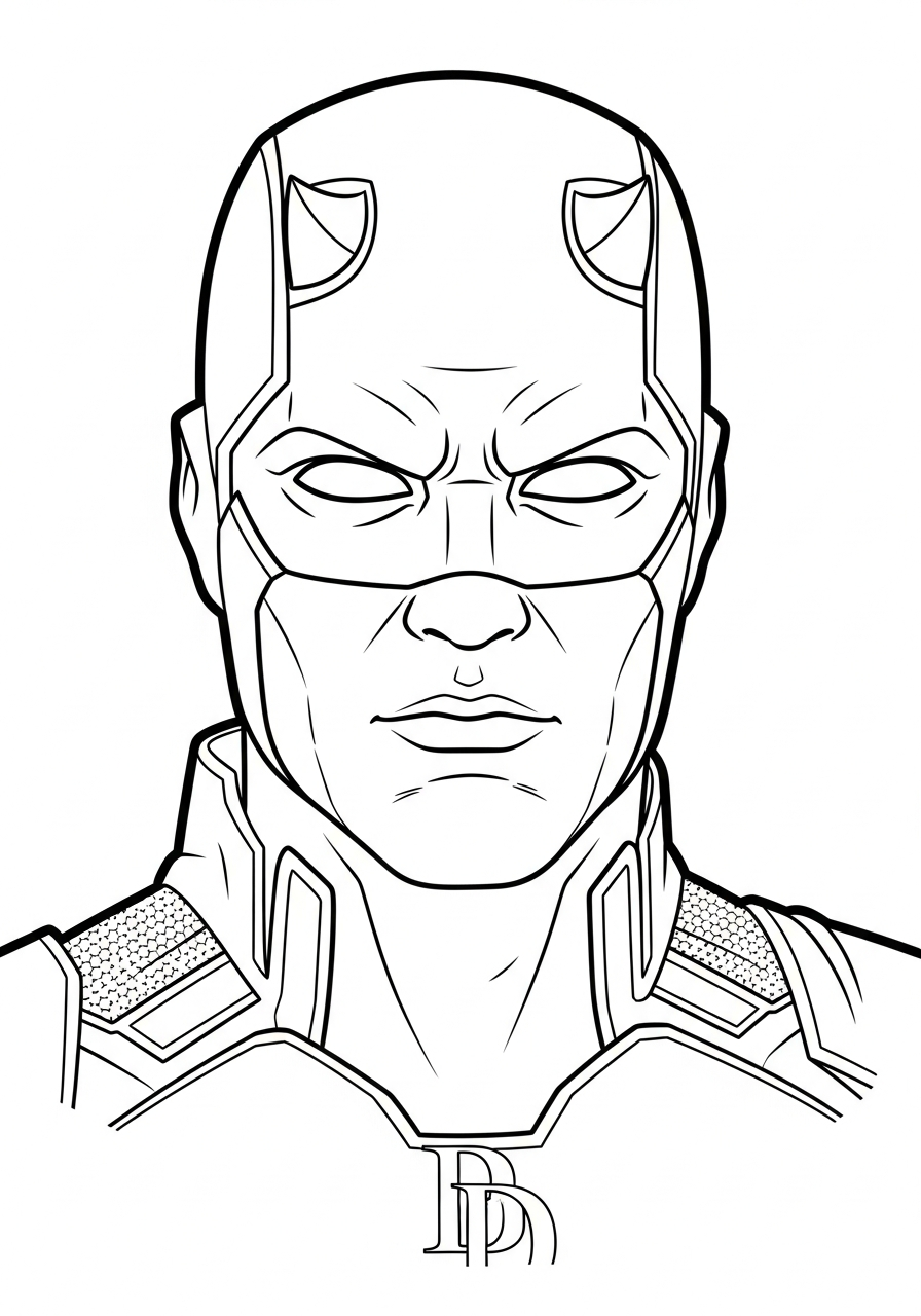 hard Daredevil coloring pages