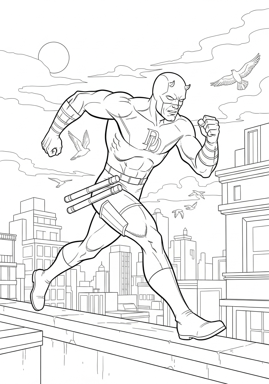 free Daredevil coloring pages