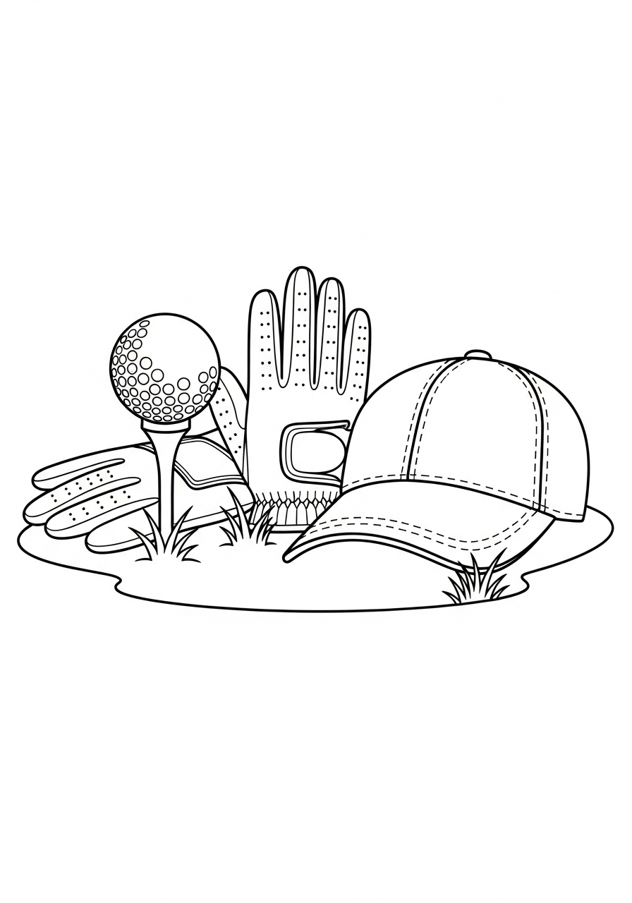 Golf coloring pages free