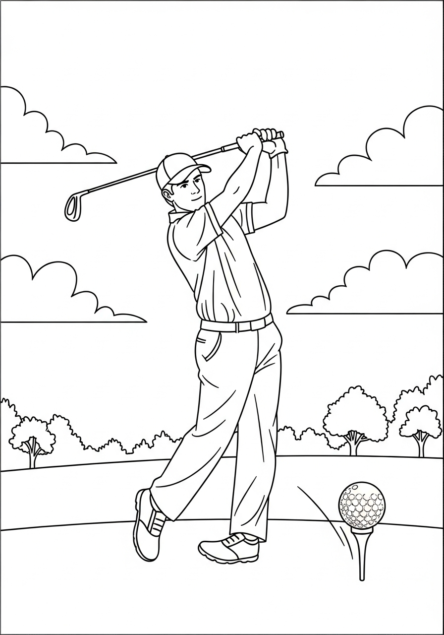 Golf ornament coloring pages