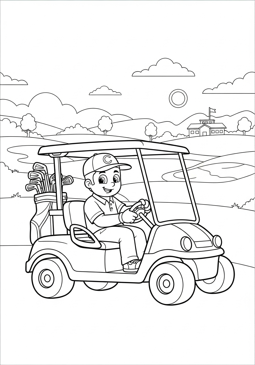 coloring pages for kids Golf