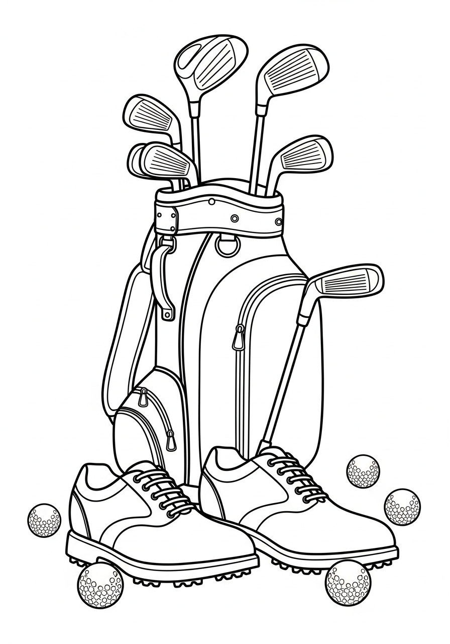 preschool Golf coloring pages 1