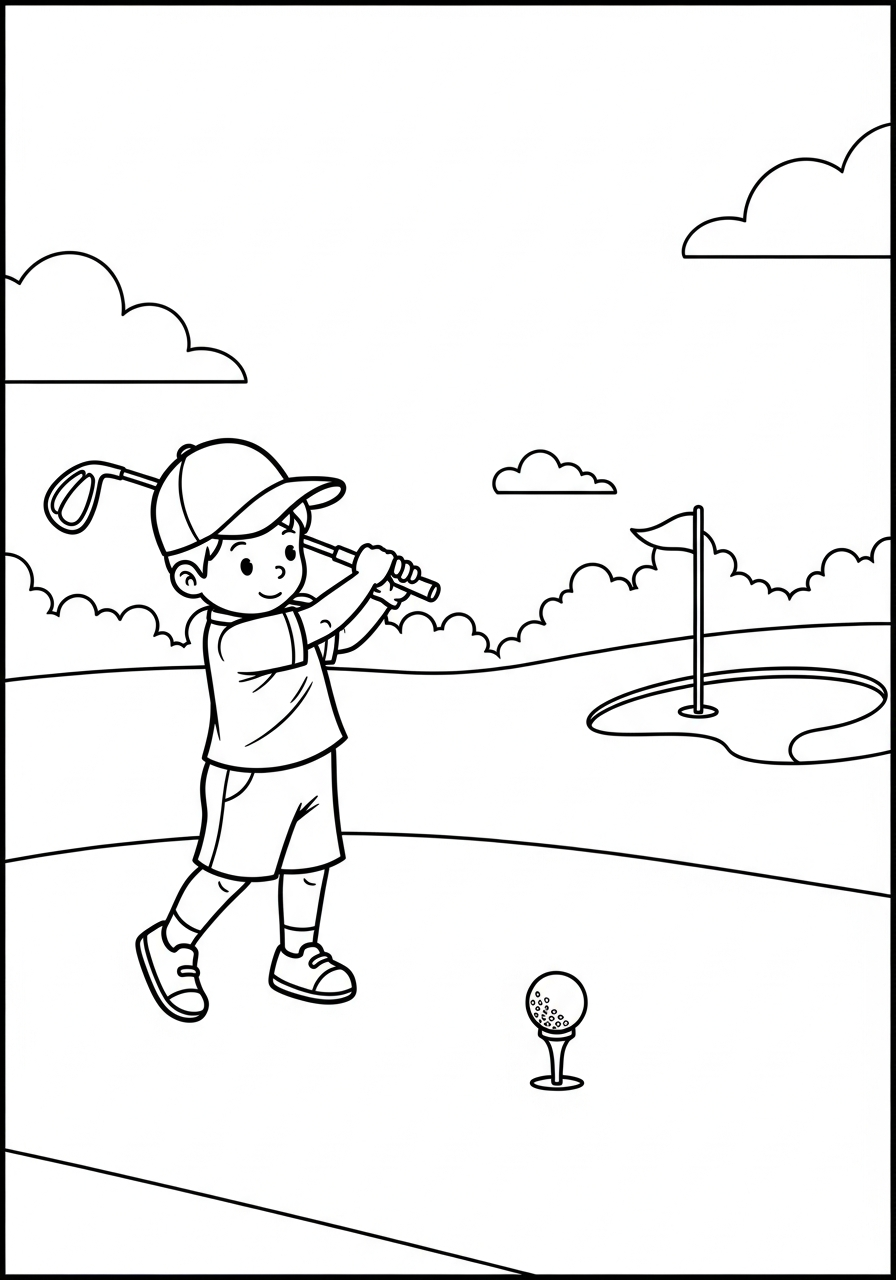 Golf coloring pages free printable