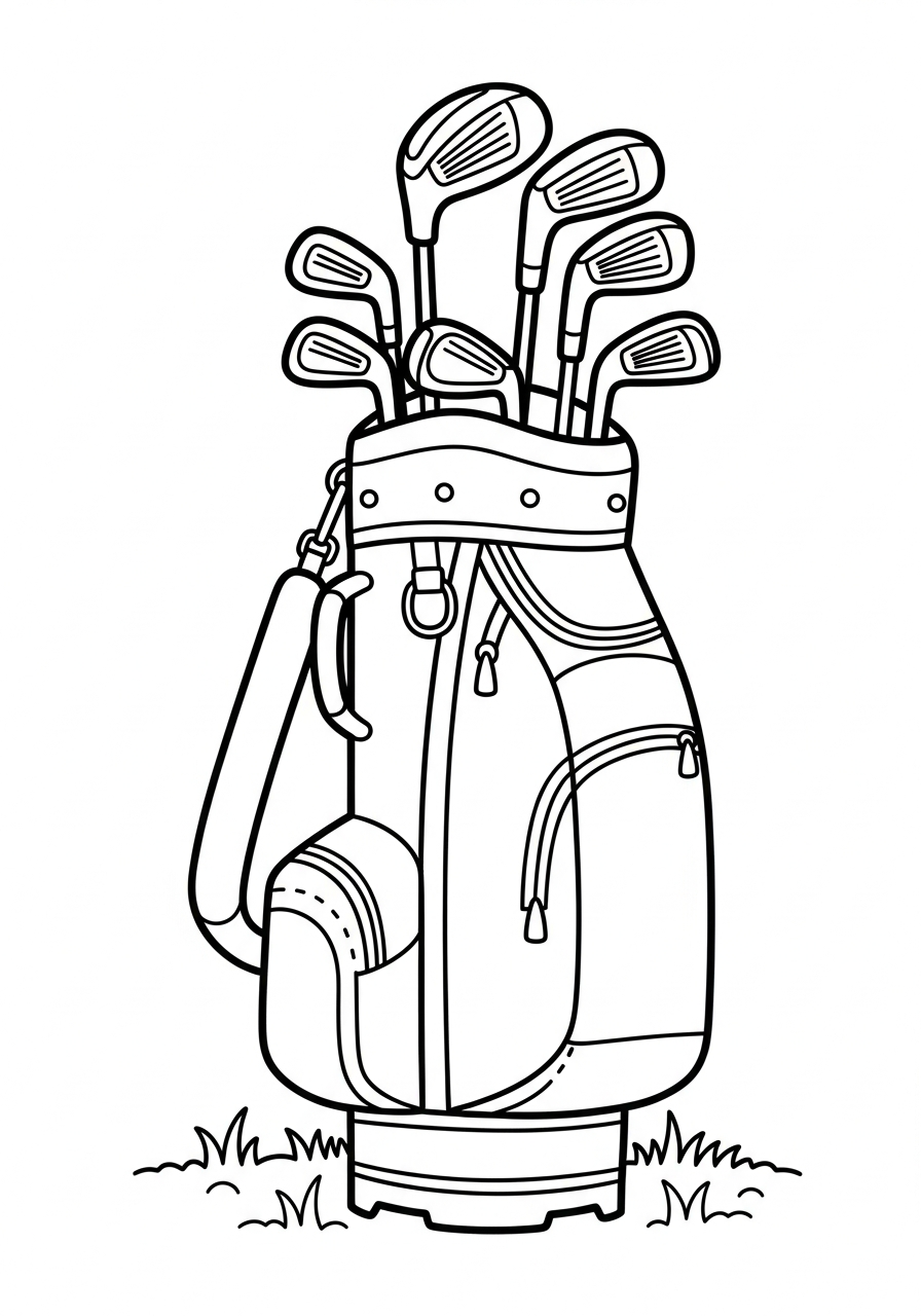 free coloring Golf pages