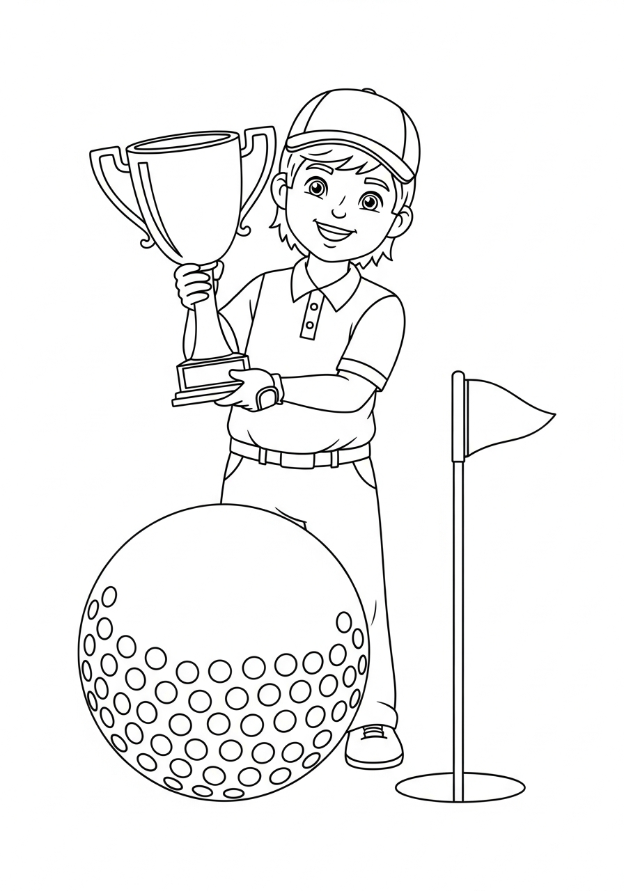 Golf cards coloring pages