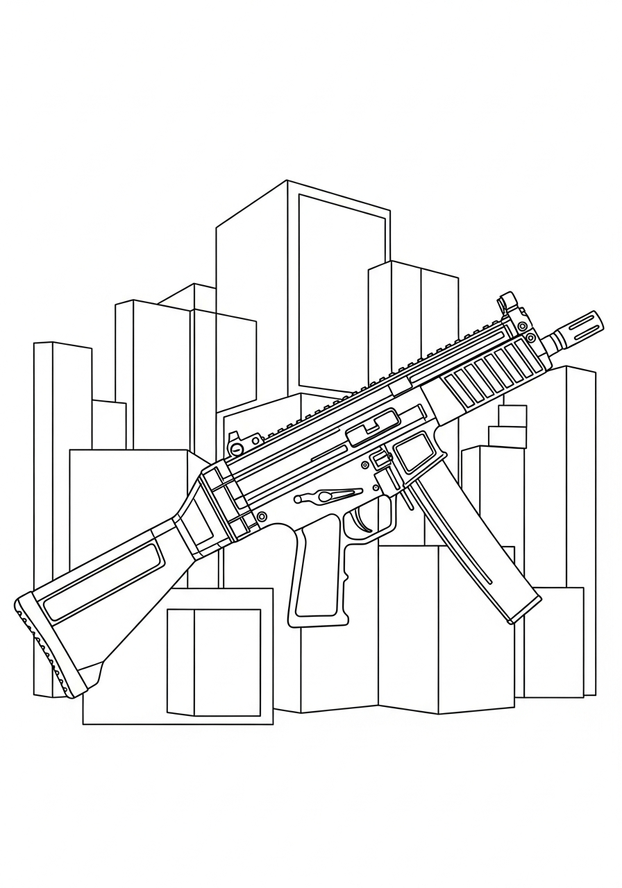 Gun coloring pages