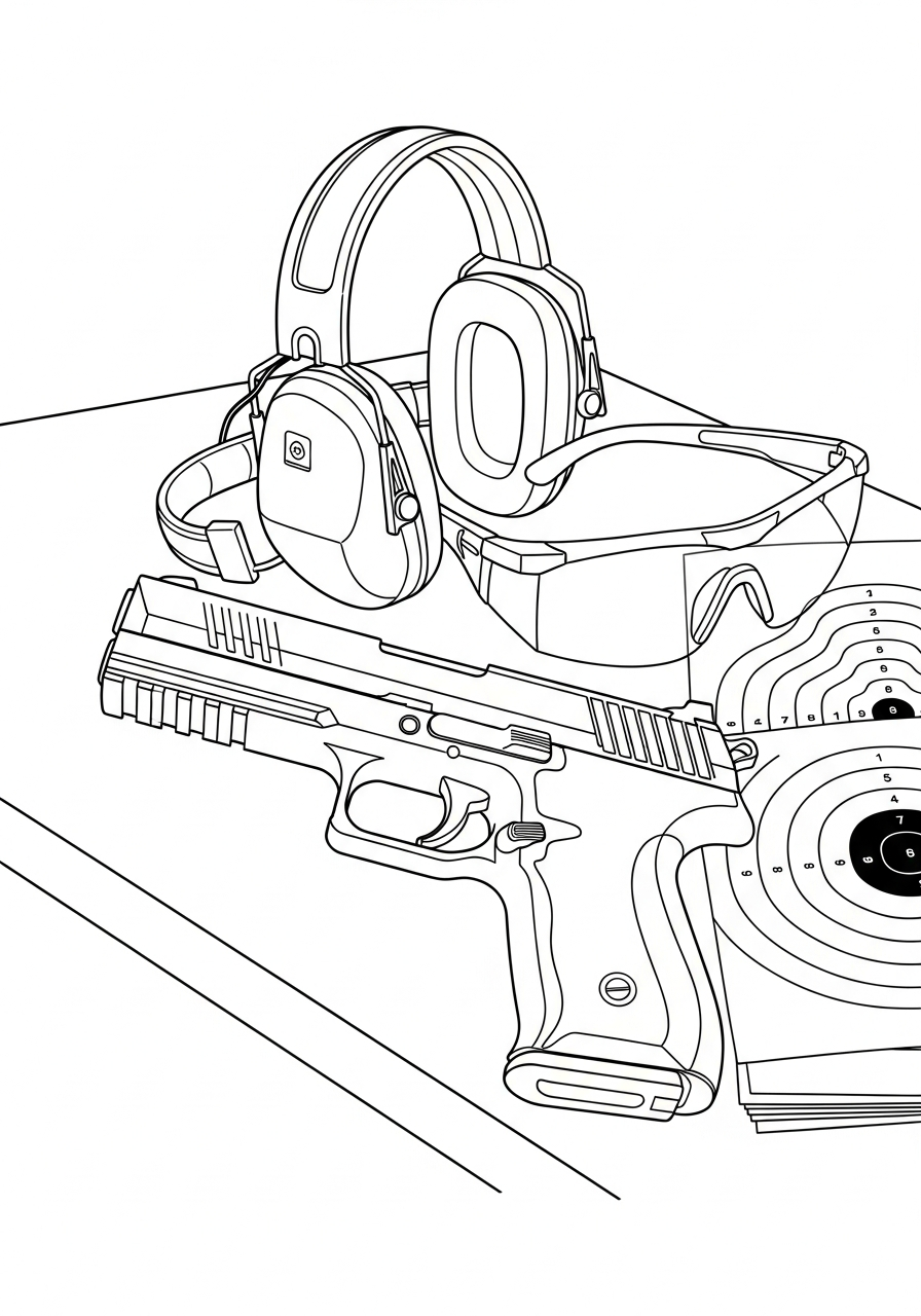 coloring pages for Gun