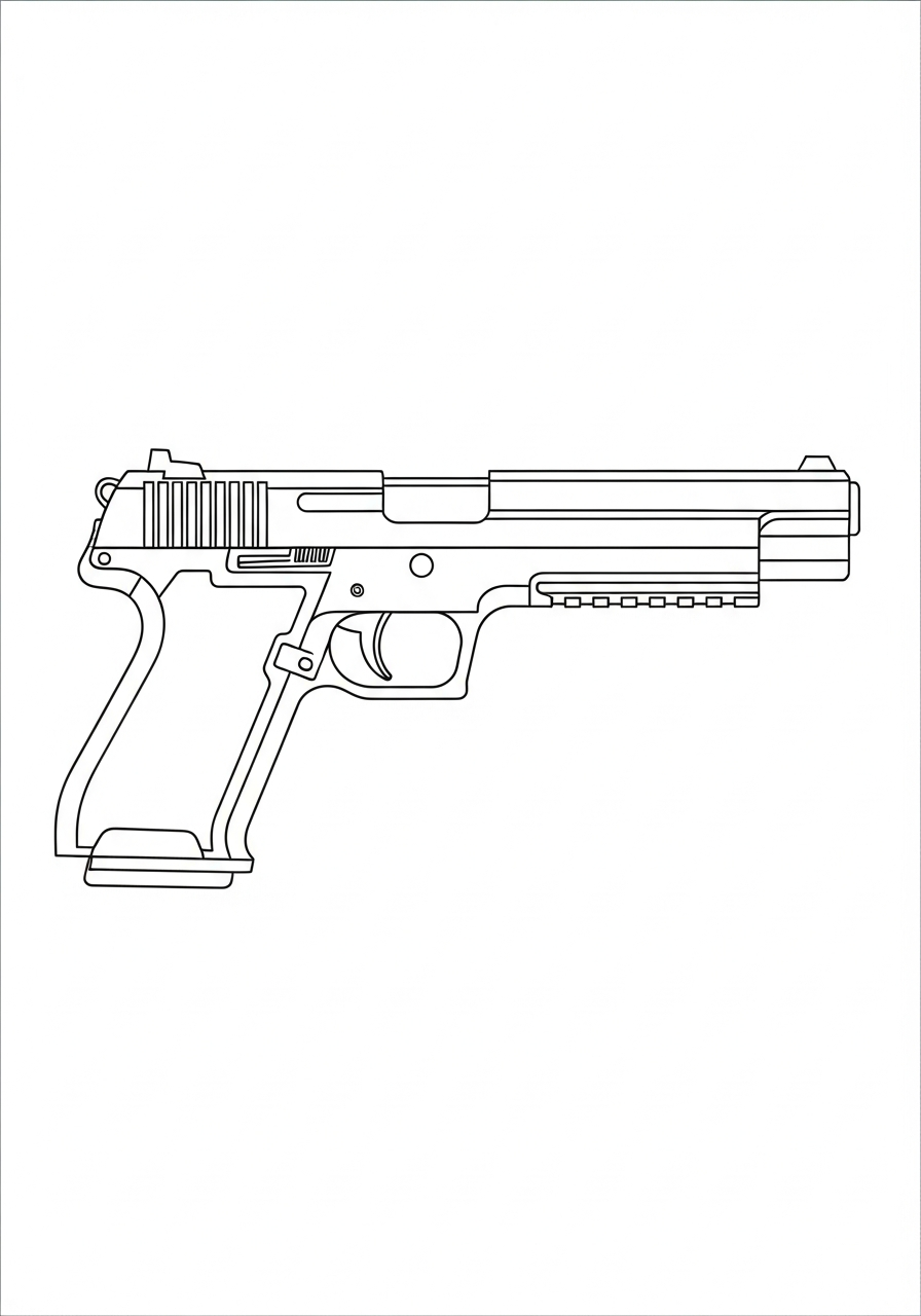 Gun coloring pages printable free