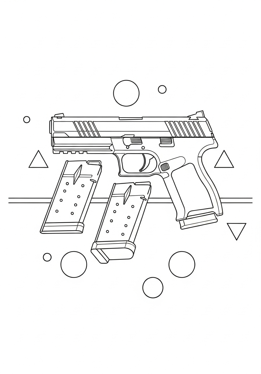 coloring Gun pages