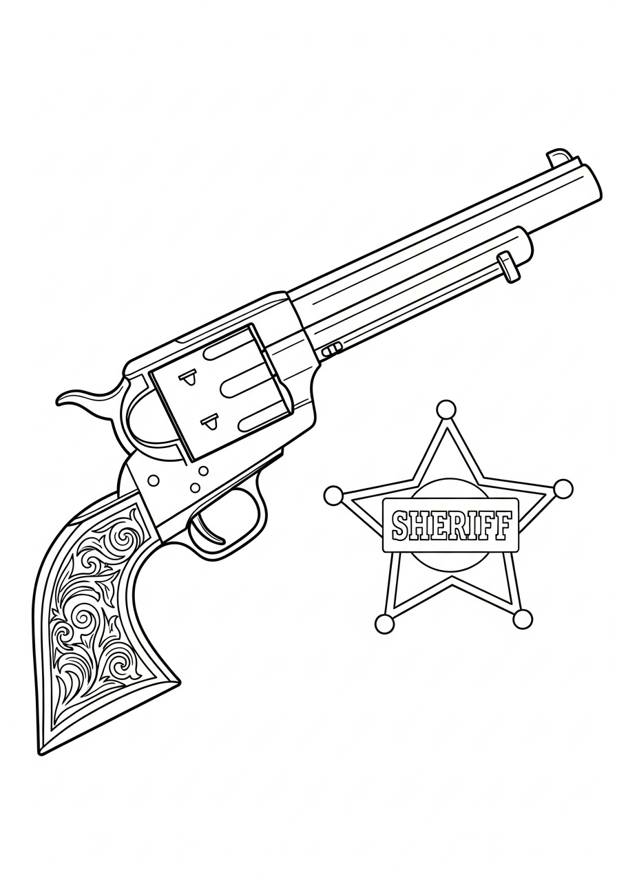 coloring pages Gun