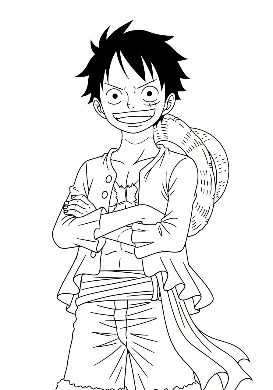 fun Luffy coloring pages