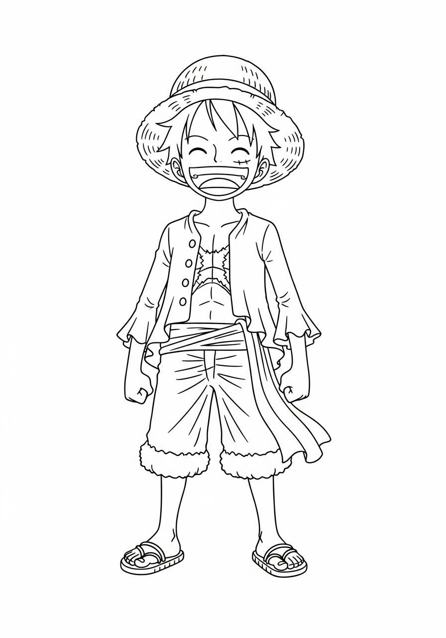 Luffy coloring pages