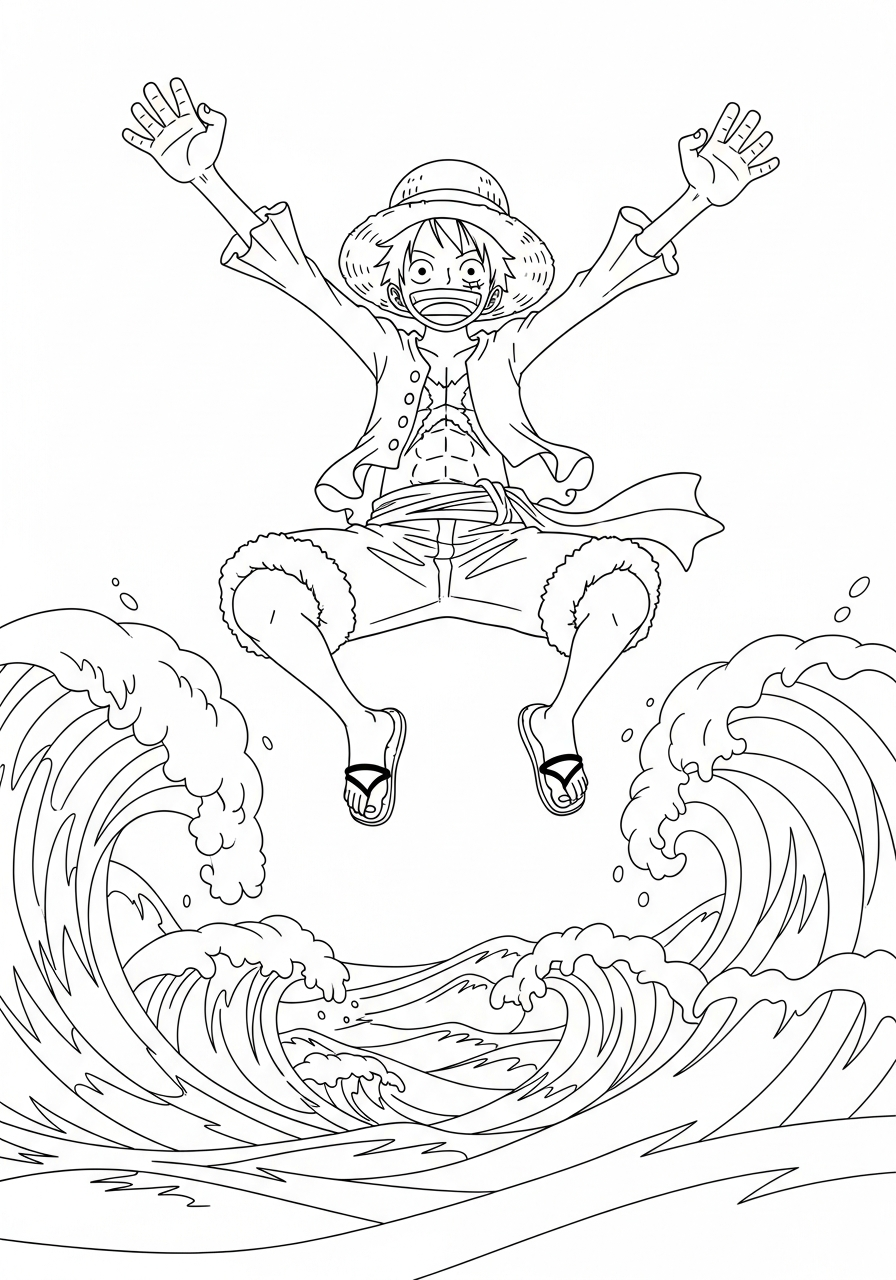 Luffy coloring pages to print