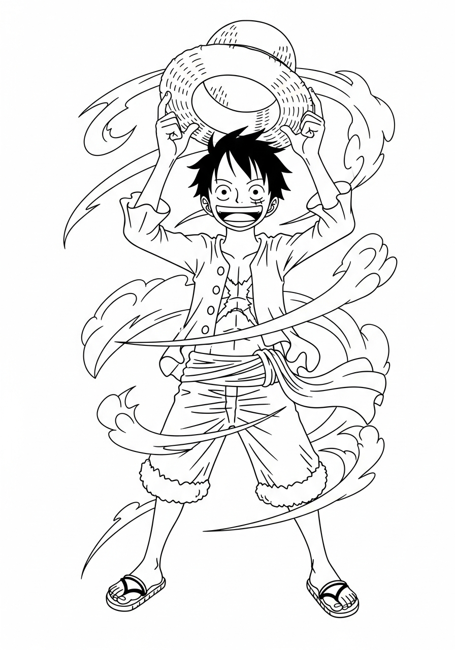 Luffy adult coloring pages