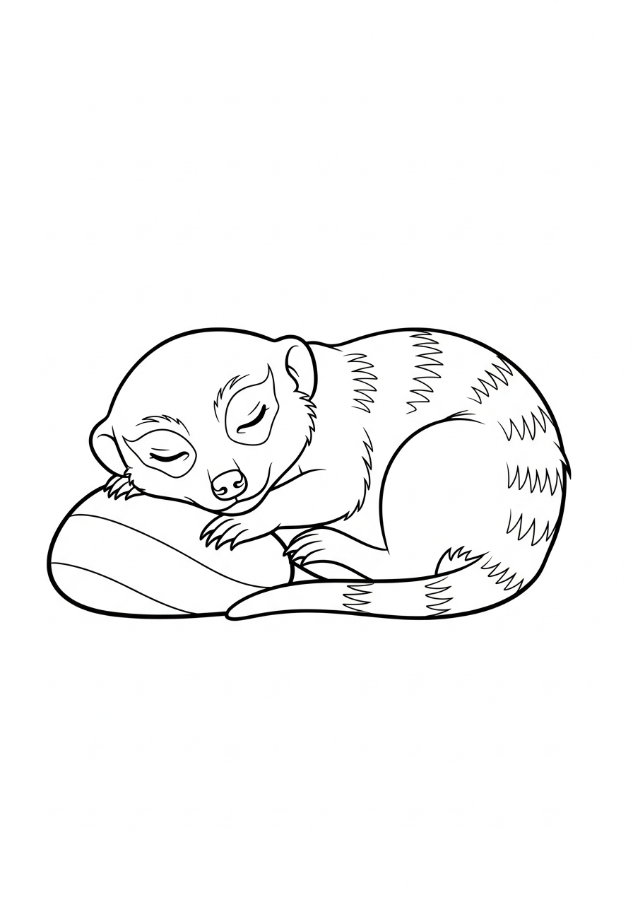 kawaii cute Meerkat coloring pages
