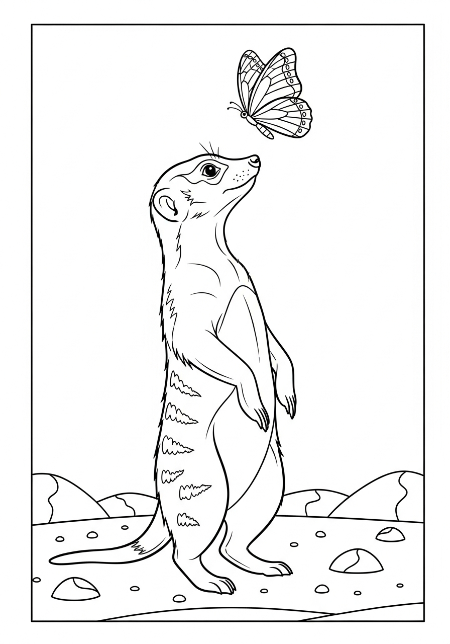fun Meerkat coloring pages