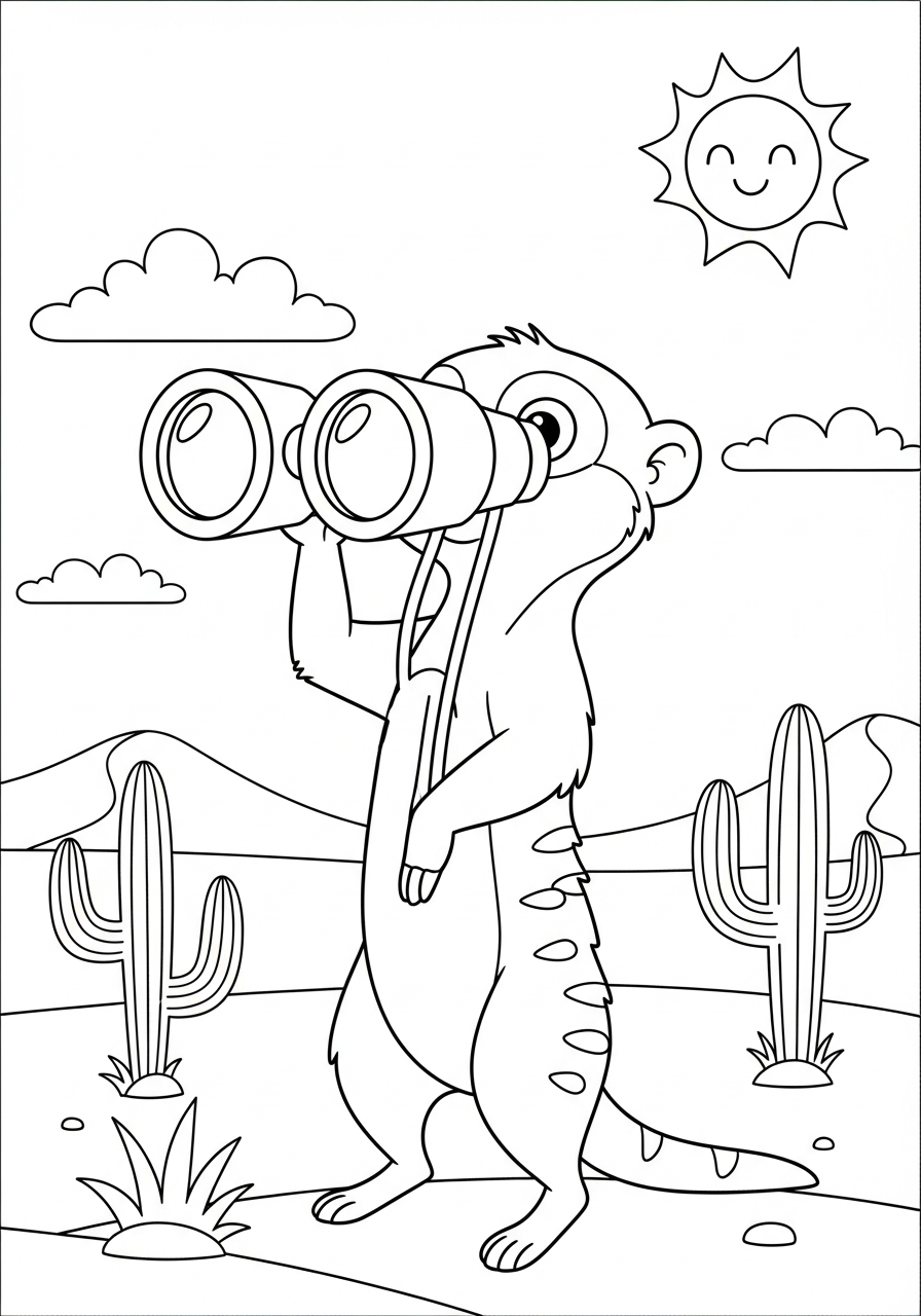 free printable Meerkat coloring pages