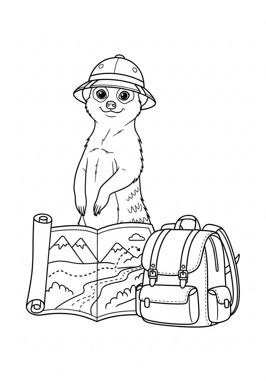 free printable Meerkat coloring pages 1