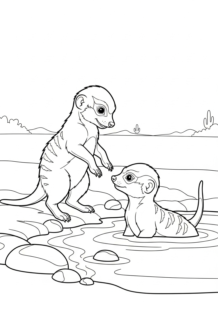 coloring pages Meerkat