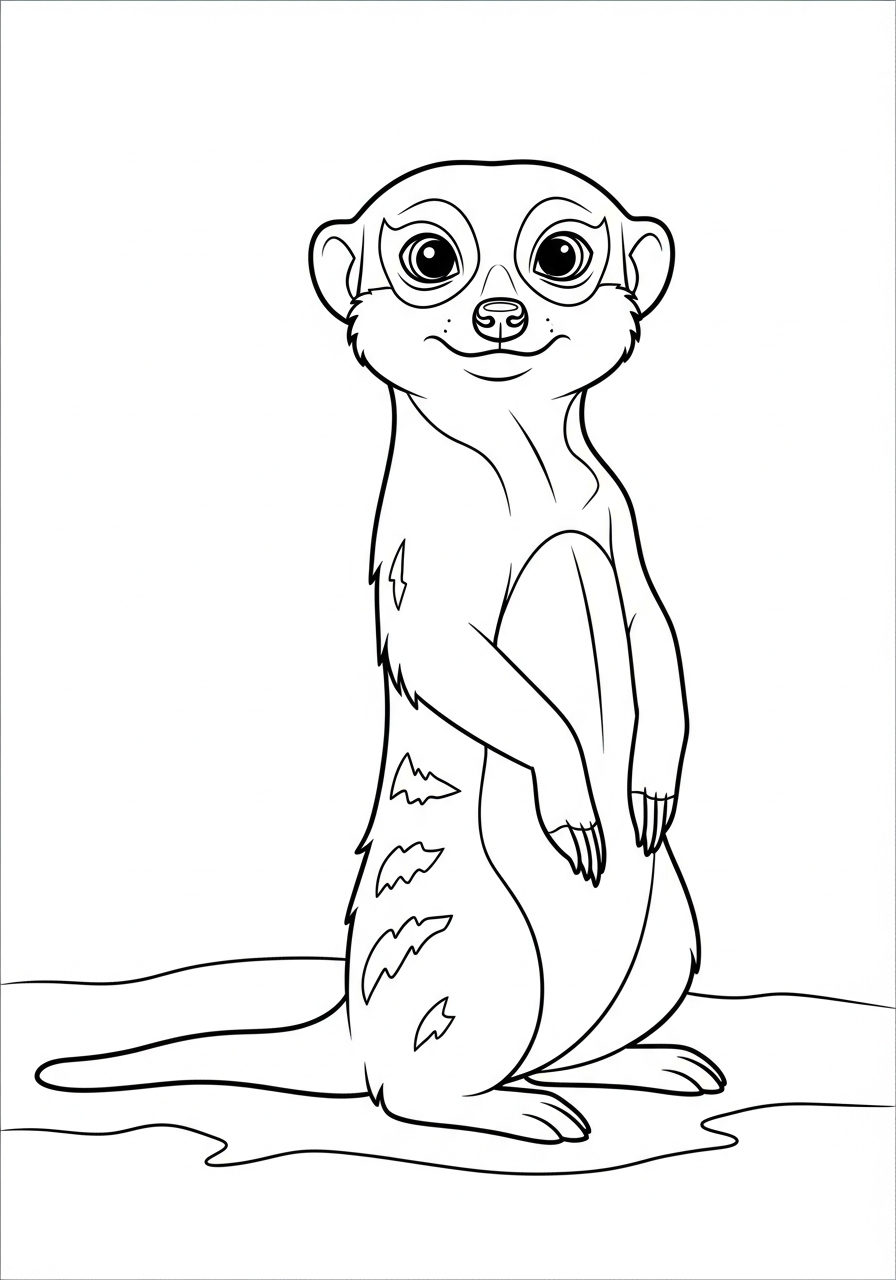 cute Meerkat coloring pages