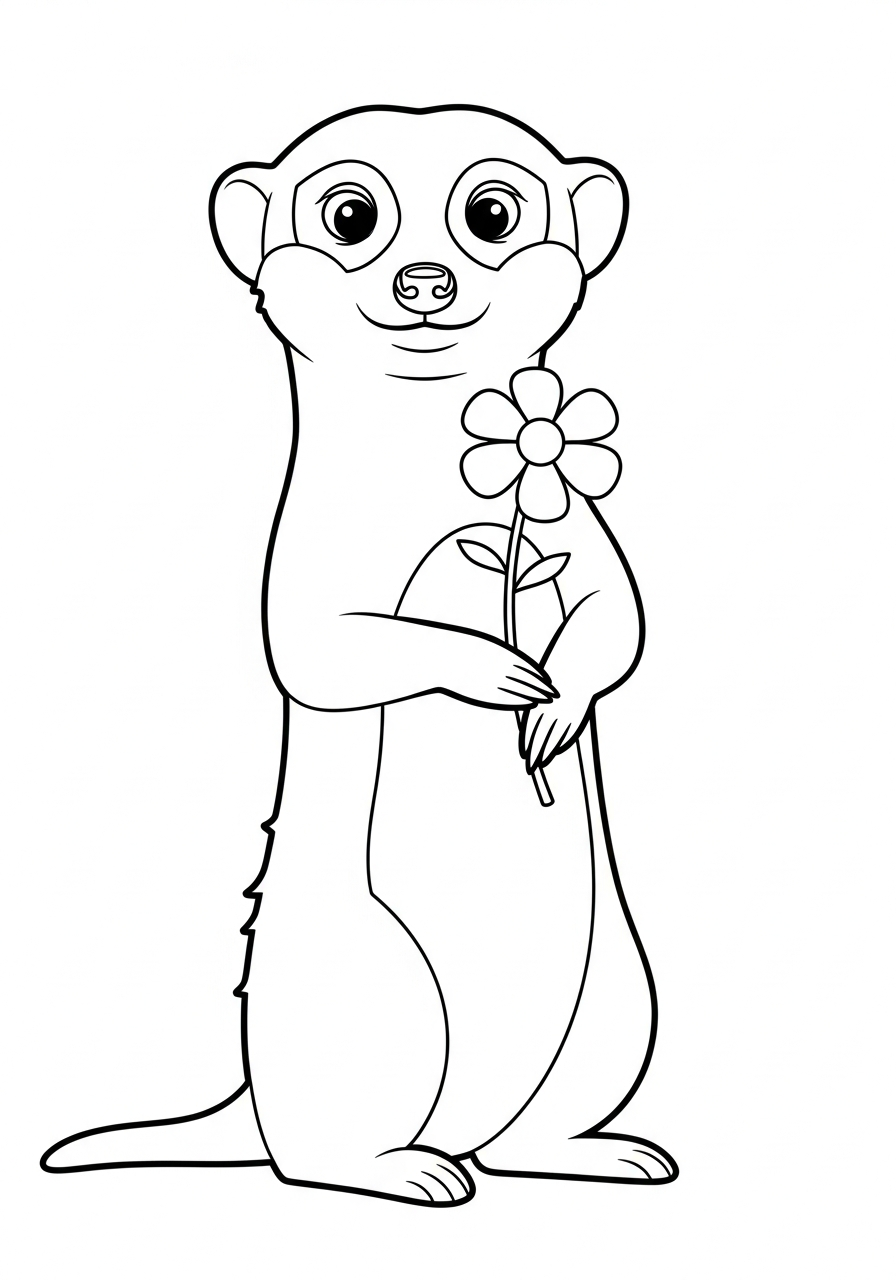 free Meerkat printable coloring pages