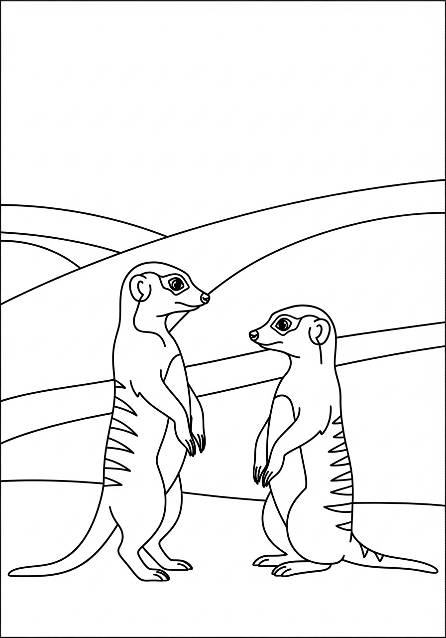 printable Meerkat coloring pages
