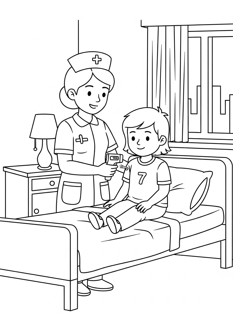 Nurse coloring pages for adults