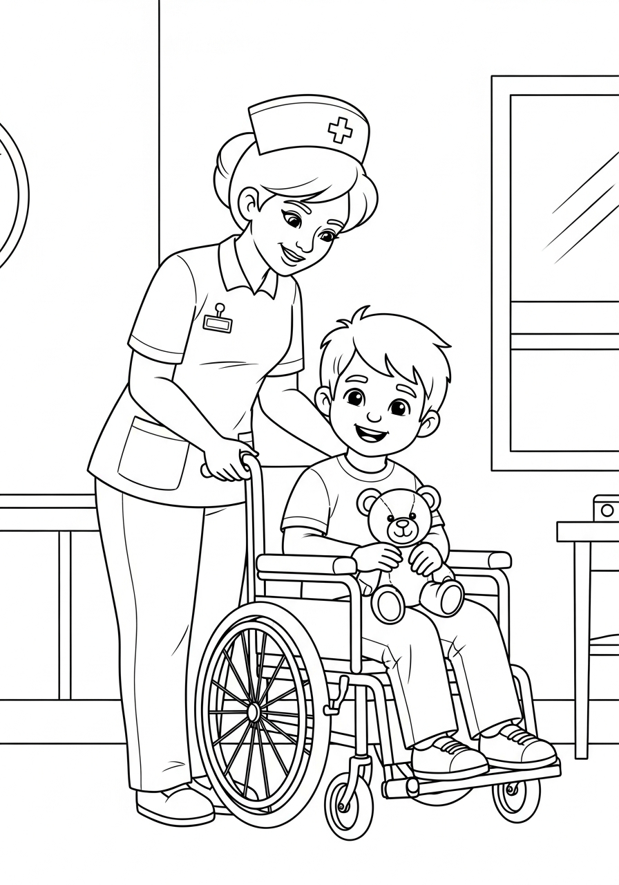adult Nurse coloring pages