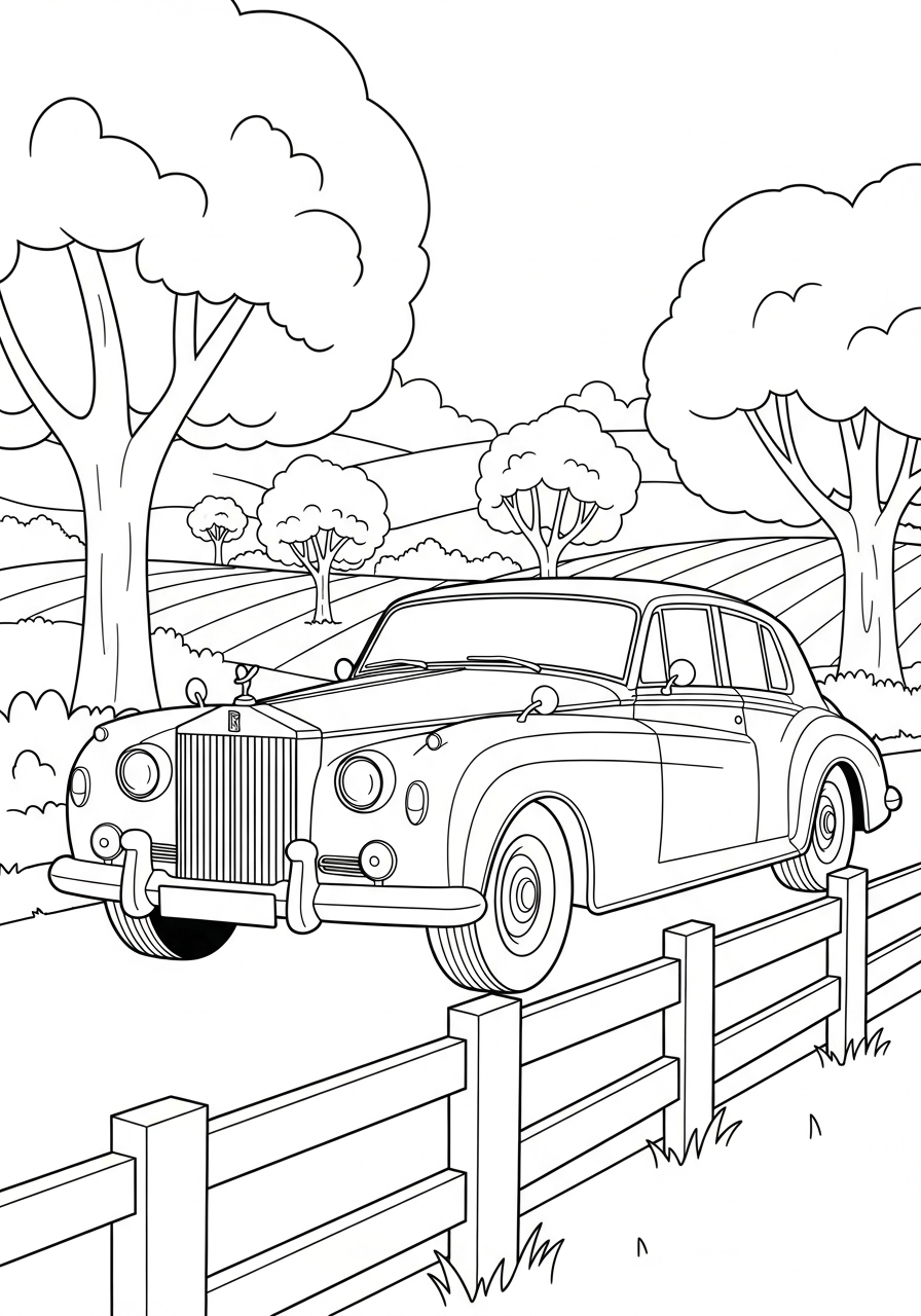 Rolls Royce coloring pages for preschoolers