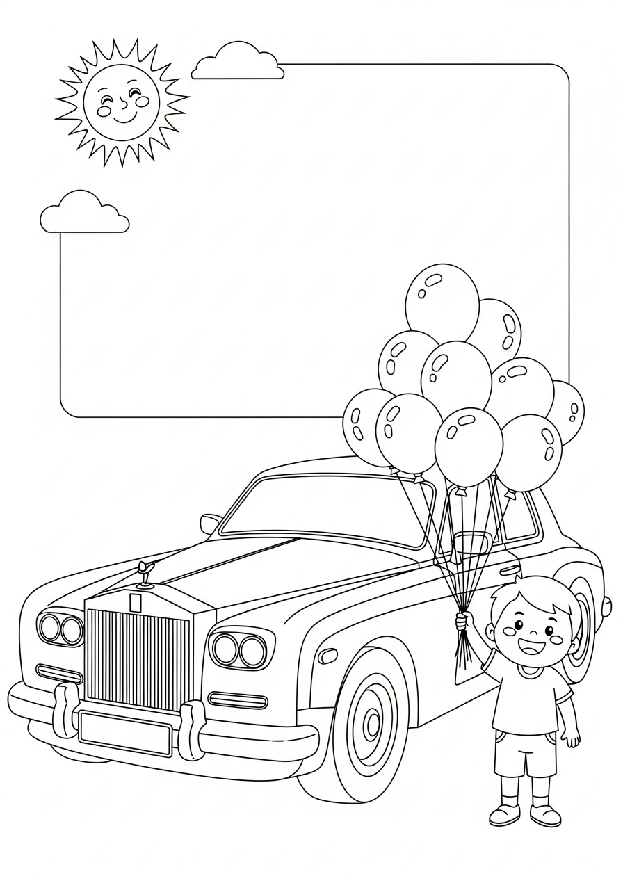 free adult Rolls Royce coloring pages