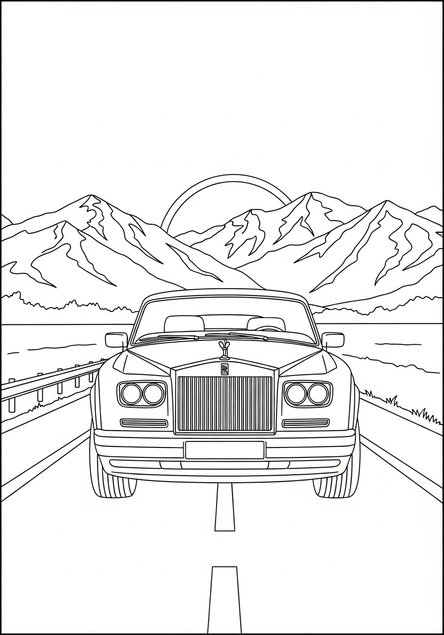 grinch cute Rolls Royce coloring pages