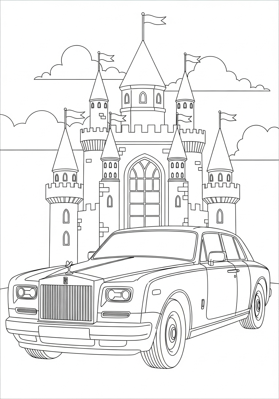 free printable Rolls Royce coloring pages 1
