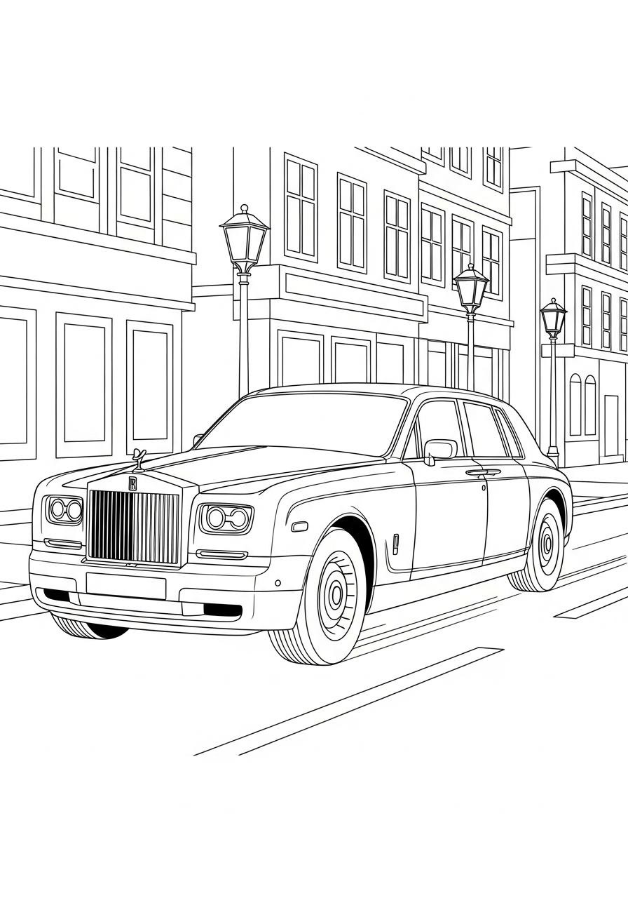 Rolls Royce coloring pages to print