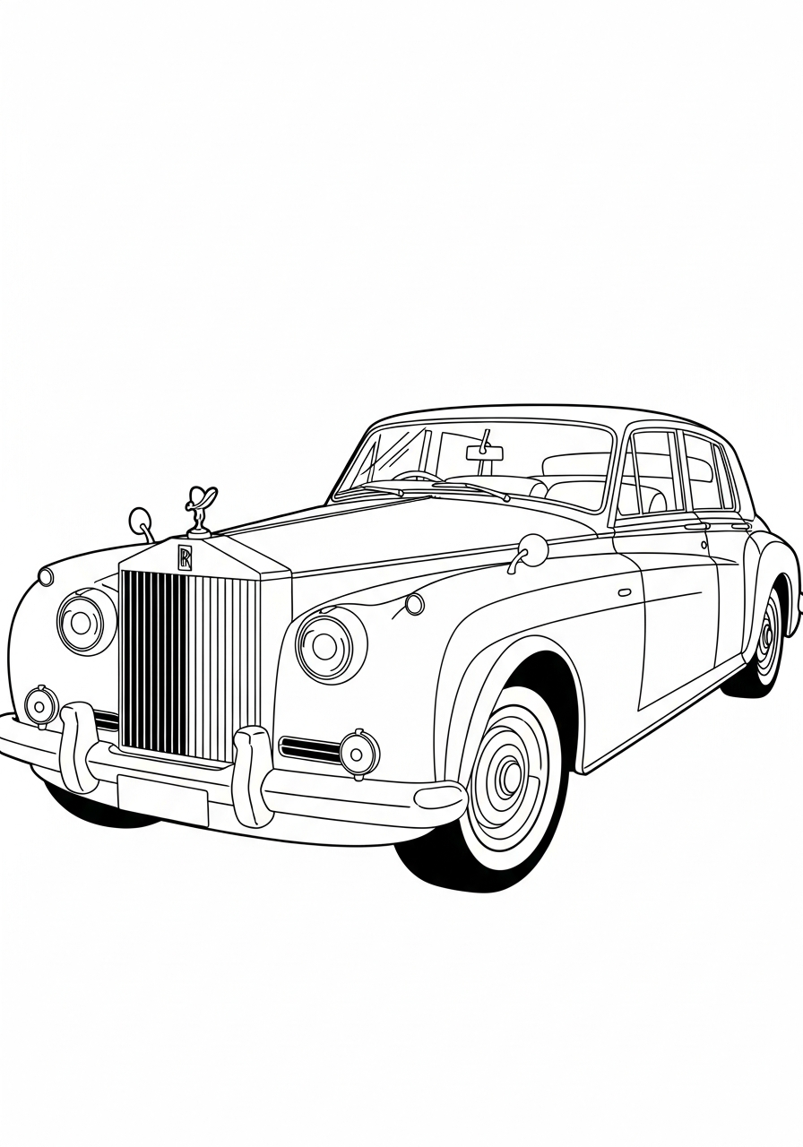 coloring pages for kids Rolls Royce