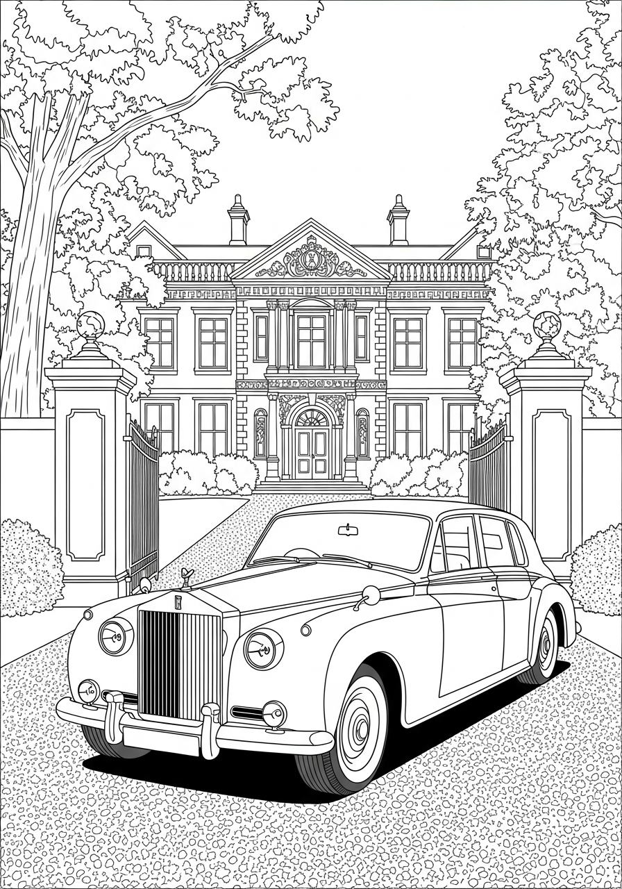 printable Rolls Royce coloring pages