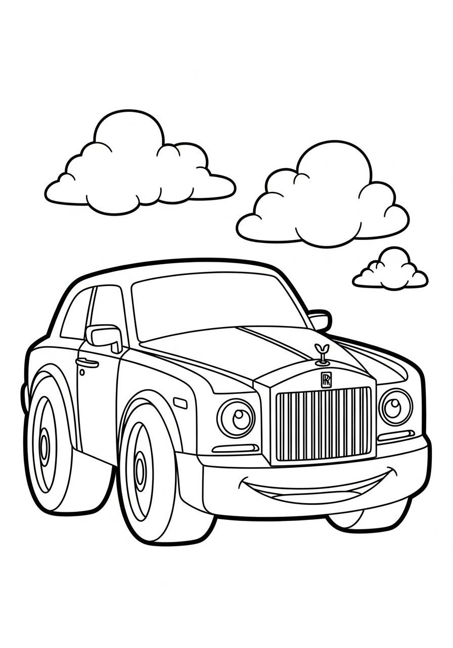 easy Rolls Royce coloring pages