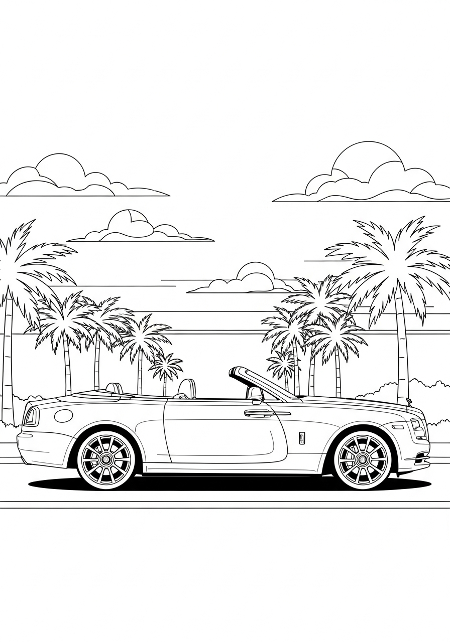 fun Rolls Royce coloring pages 1