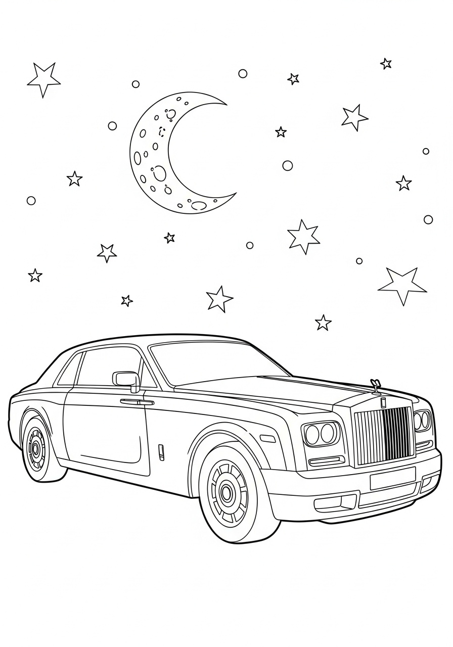 free printable Rolls Royce coloring pages