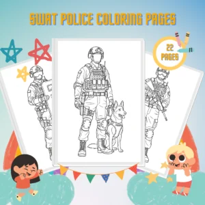 SWAT Police Coloring Pages thumbnail
