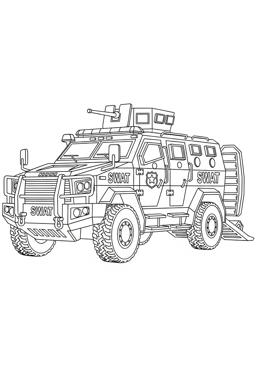 SWAT Police coloring pages grinch