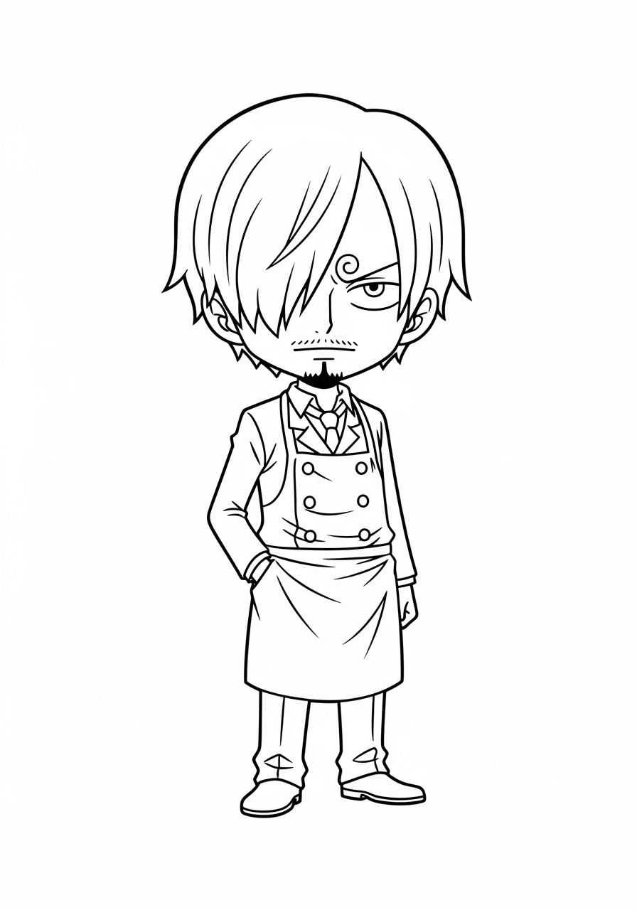Sanji adult coloring pages 1